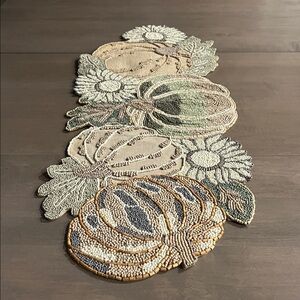 PIER 1 Fall Pastel Beaded Table Runner